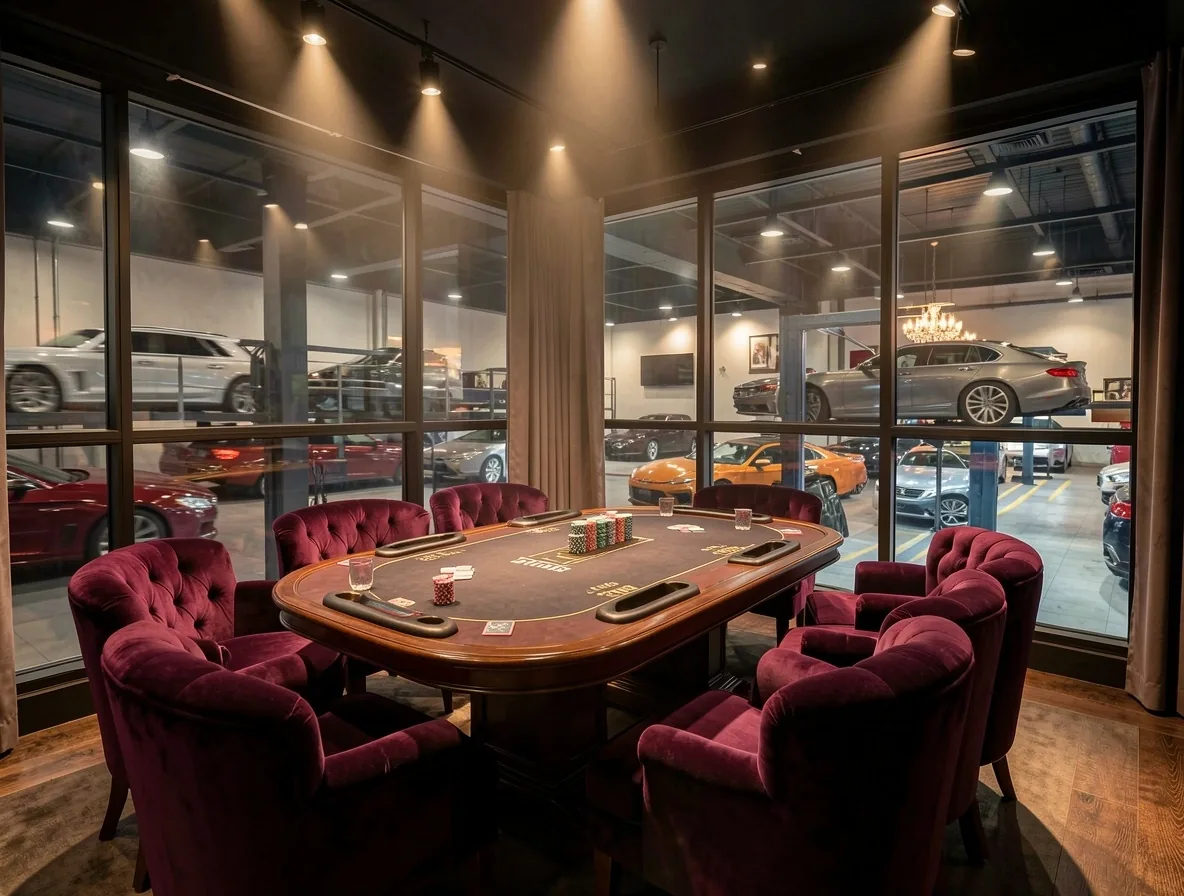 Exclusieve pokerlounge op de bovenverdieping van Montavixs