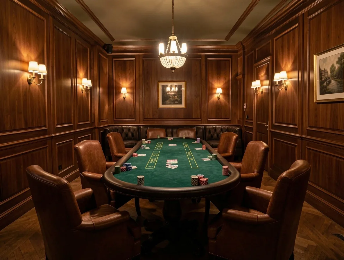 Exclusieve poker lounge ambiance bij Montavixs