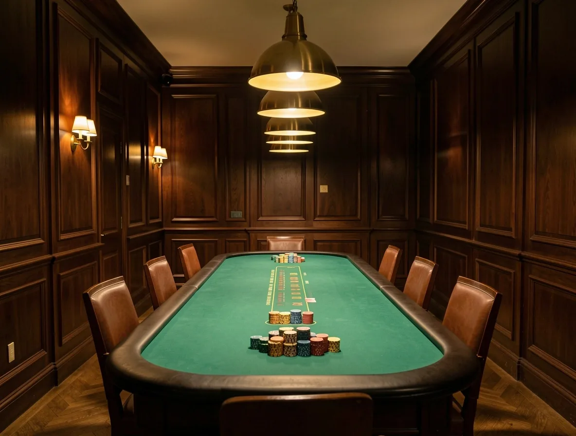 Besloten pokerlounge interieur bij Montavixs Amsterdam