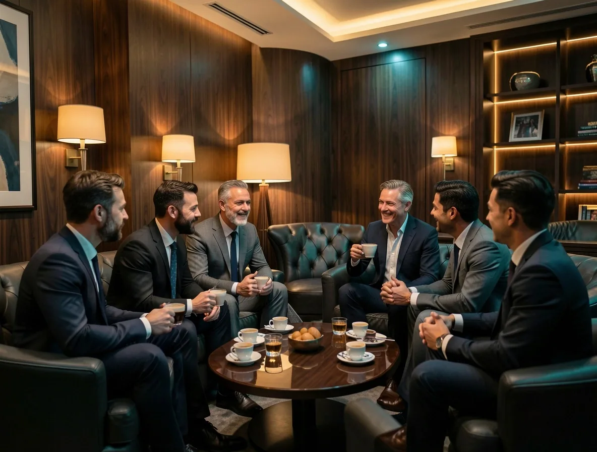 Leden in gesprek in de Montavixs Lounge