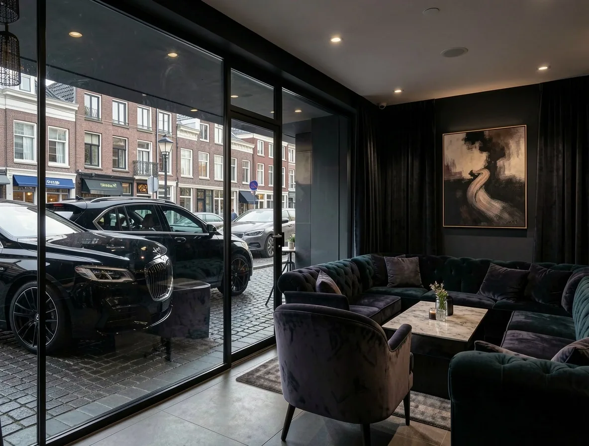 Exclusieve pokerlounge van Montavixs aan de Van Baerlestraat in Amsterdam